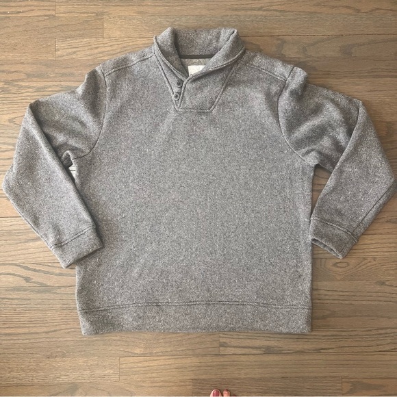 Tommy Bahama Herringbone Grey Pullover Men’s Large | LIKE NEW - Picture 2 of 9
